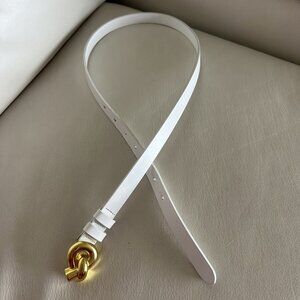 NEW SOURCE UNKNOWN BELT WHITE GOLD